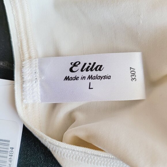 Elila Shiny Satin & Microfiber Cream Panty 3307 Everyday Lg Tummy Control Disc. - Picture 5 of 8